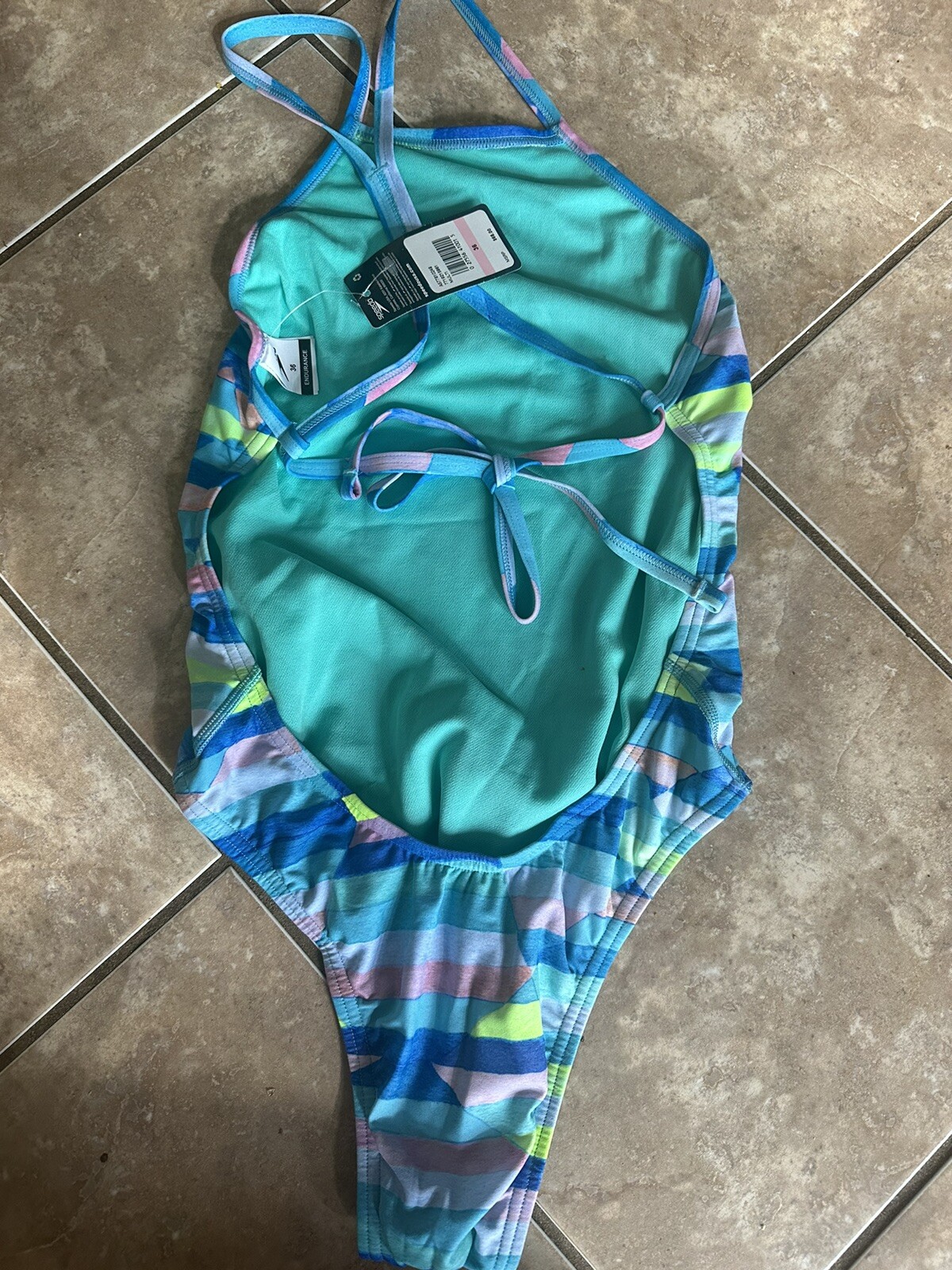 NWT 68 Speedo 36 Endurance Printed Swimsuit One Piece eBay