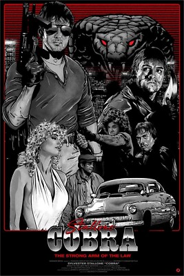Cobra 1986 Sylvester Stallone Movie Film Giclee Poster Print Art 16x24  Mondo New