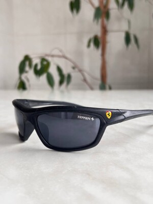Vintage Ferarri Black Sunglasses 90s Y2K Outdoors Oakley Style | eBay