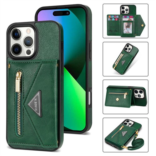 Para iPhone 16 Pro Max 15 14 13 12 11 XR Bandolera Cremallera Billetera Cuero PU Estuche - Imagen 12 de 41