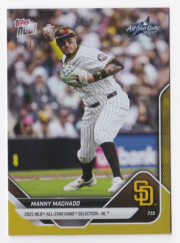 2025 Topps NOW All-Star Game Manny Machado SP Gold Foil #/50 Padres