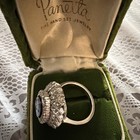 VINTAGE RARE PANETTA STERLING SILVER ONYX RING — photo 3