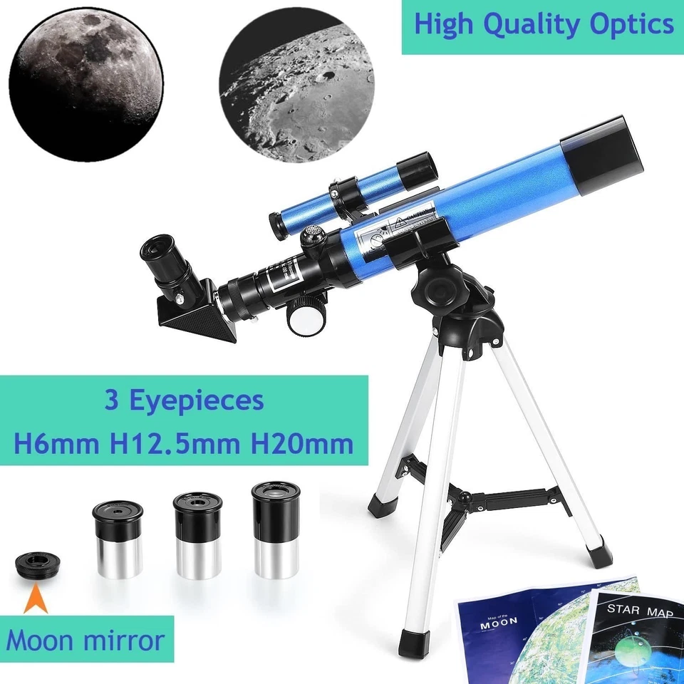 Kids Telescope 400x40mm with Tripod & Finder Scope, Portable Telescope for Ki... - Image 2 of 4
