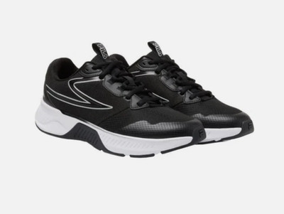 NWB FILA Men s Action-Stride Energized Lace Up Running Sneakers, Black, Sz 9.5