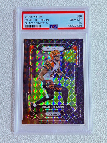 Chad Johnson [Black Finite] #55 2023 Panini Prizm card