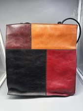 Vintage Wilsons Italian Leather Pelle Studio Patchwork Tote Shoulder Bag