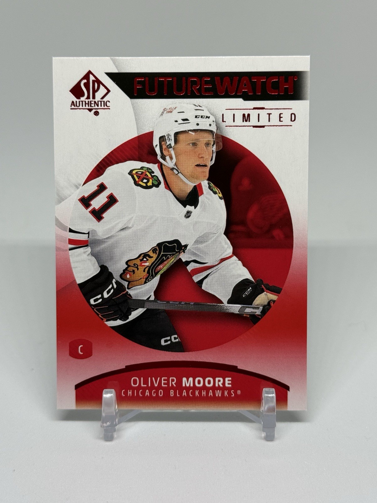 2025-26 Upper Deck SP Authentic Future Watch Limited Red Oliver Moore #130
