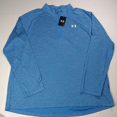 Under Armour Men's Tech Textured 1/2 Zip Pullover Size 3XL Blue 1382797 402
