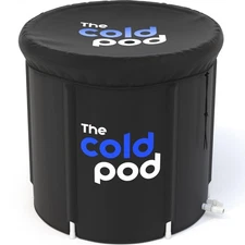 The Cold Pod Cold Plunge Tub - 88 Gallons, Solid Black, Nylon & PVC
