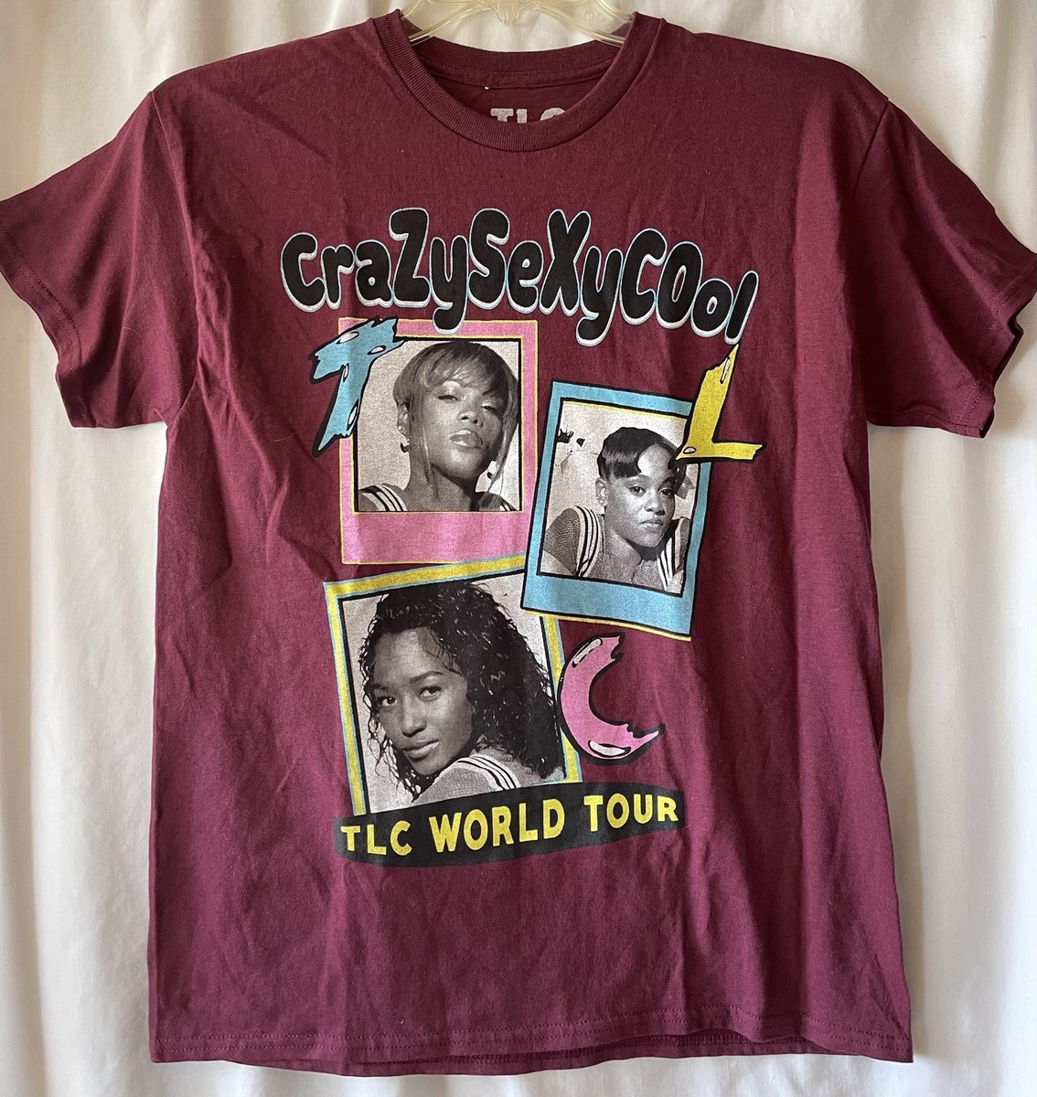 TLC, Crazy Sexy Cool, TLC WORLD TOUR, Tee Shirt, SMALL, 100