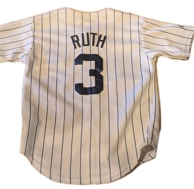 Majestic New York Yankees Babe Ruth #3 Youth Pinstripe Jersey MLB Baseball