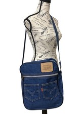 Borsa a tracolla vintage Levis arancione linguetta denim borsa tote rara jeans