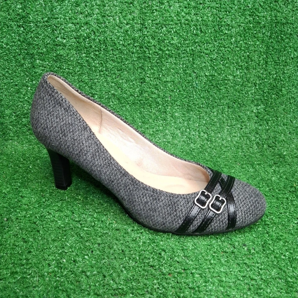 Женская ткань Life Stride Velocity 9,5 на каблуке Micky Tweed черная белая 3 дюйма - Изображение 3 из 4