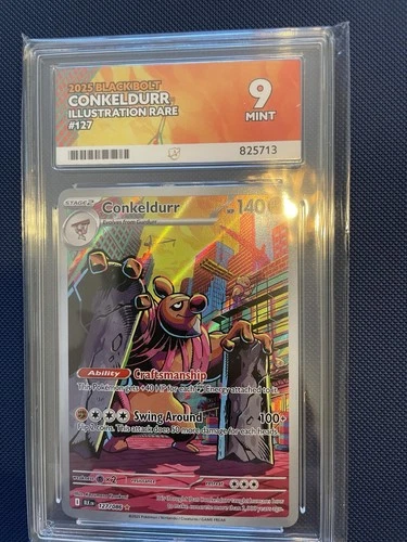 Pokémon TCG Black Bolt Conkeldurr Illustration Rare Card NM 127/086 Ace 9