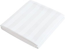 Flat Sheet Only Queen Size, 400 TC 100 Egyptian Cotton Queen, White Stripes