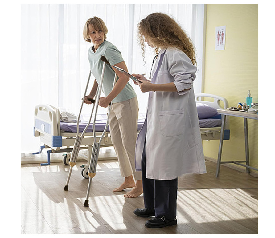 6pcs Crutch Pads Replacement Kit with Hand Grips & Tips for Aluminum Crutches