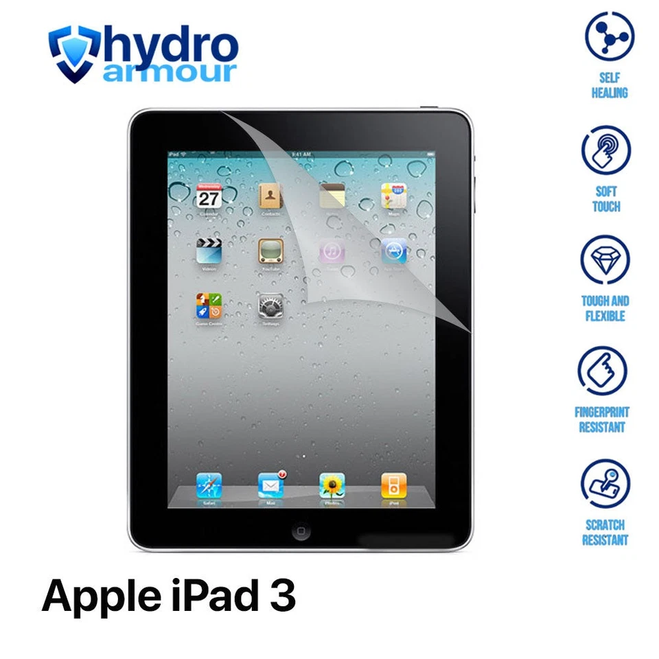 High Definition Clear Hydrogel Screen Protector for Apple iPad Pro Air Mini 1 2  - Image 2 of 4