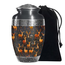 Group Deer Memorial Urn for Human Ashes Adult Women  Men, 10 Inch 