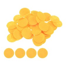 100pcs Round Felt Circles, 20mm 3/4" Craft Felt Pads Non-Woven Fabric Pad Yellow