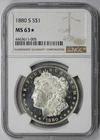 1880-S Morgan Dollar $1 MS 63* Star NGC
