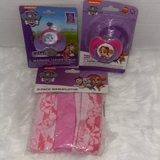Nickelodeon Paw Patrol Pacifier 2 Pack and Washcloth Set NEW