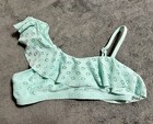 EUC Girls 2 Piece Swimwear Swimsuit Bathing Suit Mint Justice S 7/8 — photo 2