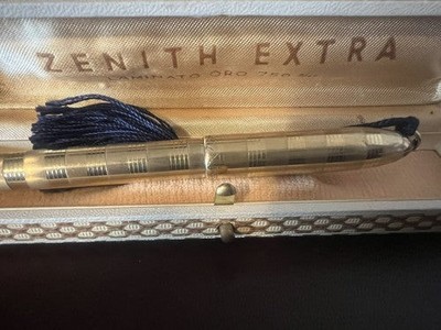 ZENITH Füllfederhalter Extra Federspitze GOLD Schreibt Schmuck Vintage 1940 D