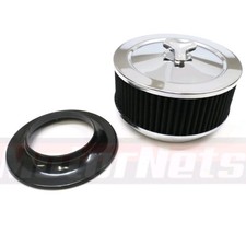 Air Cleaner Set 3-116 Neck Diameter For Rochester 2g 2gc 2gv 2 Jet Carb Chrome