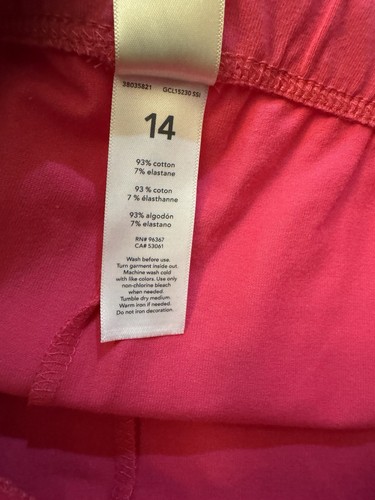 OSHKOSH B'GOSH Big Girls Solid Bright Pink Leggings NWT Size 14 Retails $18 - Picture 3 of 4