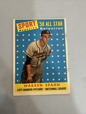 1958 Topps - Sport Magazine '58 All Star Selection Warren Spahn #494
