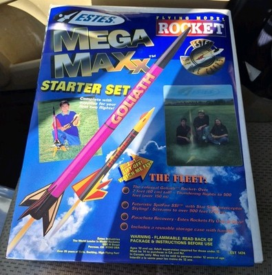 Estes Mega Maxx Model Rocket Starter Set #1474 Free Shipping NO ENGINES! Removed