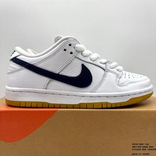 Nike SB Dunk Low Orange Label White Navy Athletic Shoes Size 4 Men's CZ2249-100