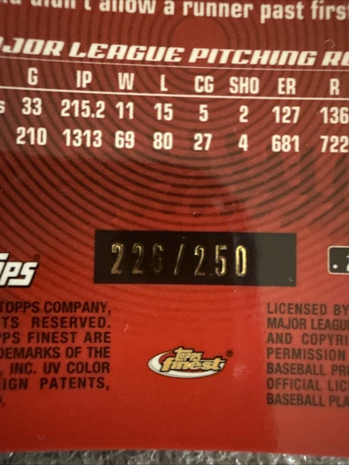 2005 Finest Sidney Ponson No134 Xfractor /250 Baltimore Orioles - Изображение 4 из 4