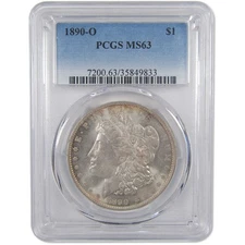 1890 O Morgan Dollar MS 63 PCGS Silver Uncirculated $1 Coin SKU:I18208