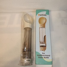 Pet Water Bottle 500ml Portable Dog Travel Dispenser Food Waste Storage