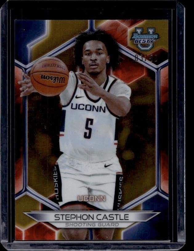 2023-24 Bowman U Best #88 Stephon Castle Gold Refractor #/50