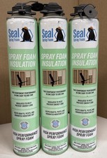Seal Spray Closed Cell Insulating Gun Foam 3 Cans-50 BF -Seal Spray Gun Required
