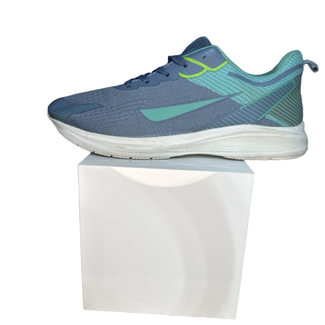 SAOLA Scarpa da corsa donna New Step taglia 8 blu grigio verde acqua suola battistrada sportiva comoda