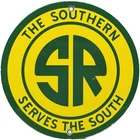 VINTAGE THE SOUTHERN ROUTE PORCELAIN SIGN TRAIN STATION GAS OIL RAILROAD