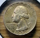 1957-P Washington Quarter - Actual Coin Shown - Free Shipping & Tracking INV#251