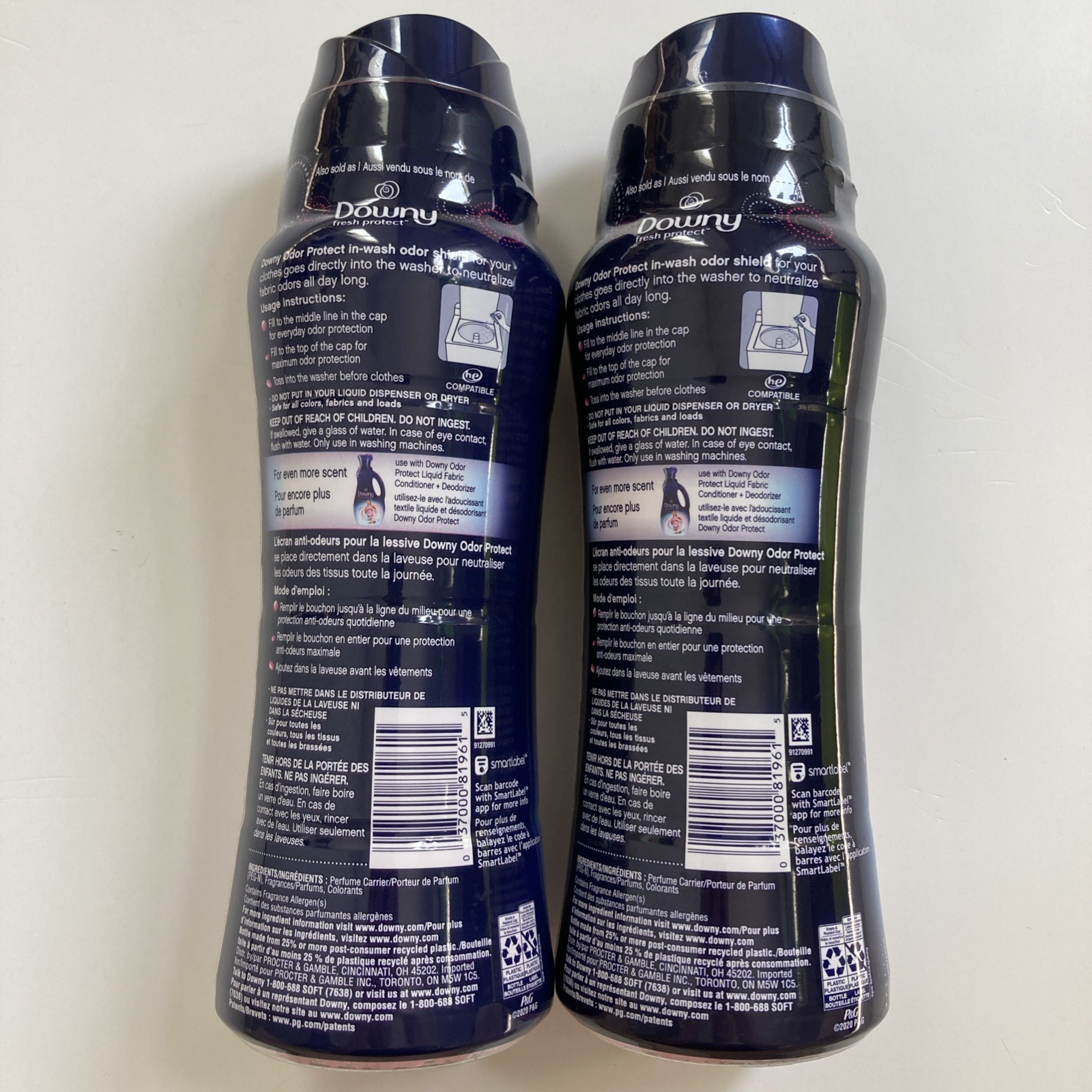 2 Pack - Downy Odor Protect April Fresh In-Wash Scent Booster Beads, 20.1 oz ea