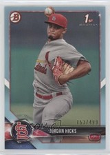 2018 Bowman Prospects Sky Blue 153/499 Jordan Hicks #BP123 fm0