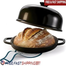 Heavy Duty Cast Iron Bread Oven W/ Enameled Base & Steam Dome для Perfect Crust