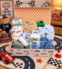 Little Racer Luxe Baby Gift Basket   Car-Themed New Arrival  Baby Shower Surpri