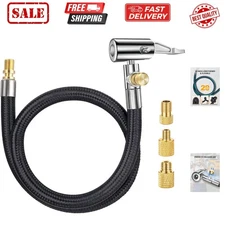 Compact 20” Tire Air Hose Adapter with Quick Release Chuck for All Vehicle Types
