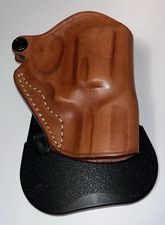 Masc OWB Paddle Holster Open Top Right Hand Draw Premium Brown Leather