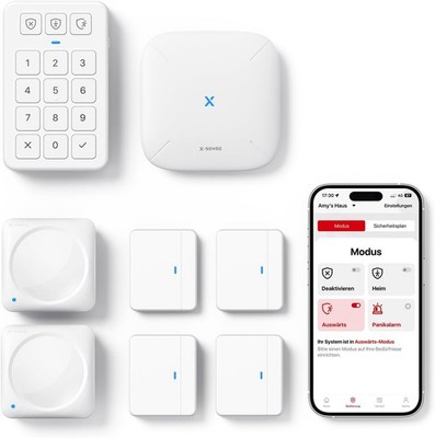 Sicherheitssystem AS08, Alarmanlage für Tür und Fenster, Codeschloss, Smart Home