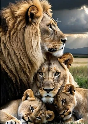 MXJSUA DIY Lion Diamond Painting Kits for Adults, Animal Gem...