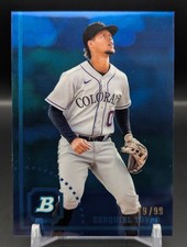 Ezequiel Tovar 2022 Bowman Heritage Chrome Blue /99 Refractor #BHPC-6 Rockies