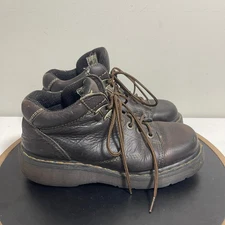 VTG Dr. Martens Industrial Brown Leather Work Shoes Men 7 Chunky Y2K Platform